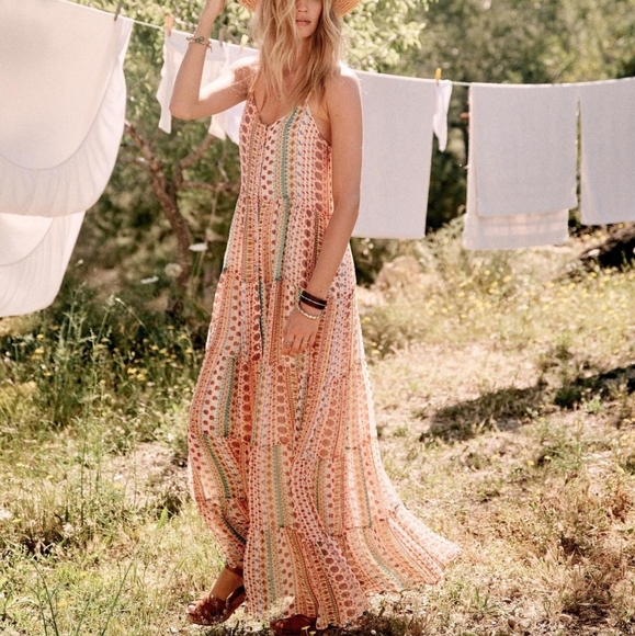 Sezane Boho Chic Floral Multico Ama Maxi Dress - Picture 4 of 13